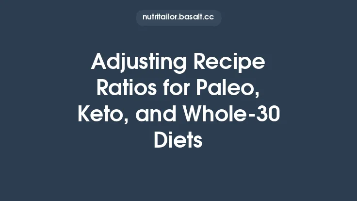 Adjusting Recipe Ratios for Paleo, Keto, and Whole‑30 Diets Thumbnail