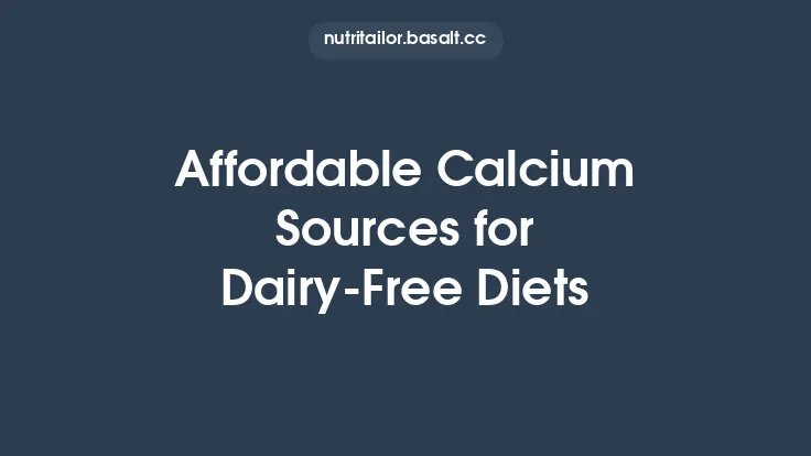 Affordable Calcium Sources for Dairy‑Free Diets Thumbnail
