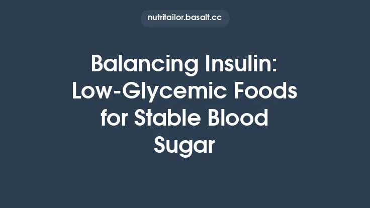 Balancing Insulin: Low‑Glycemic Foods for Stable Blood Sugar Thumbnail