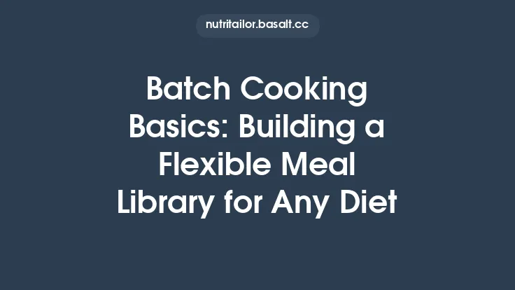 Batch Cooking Basics: Building a Flexible Meal Library for Any Diet Thumbnail