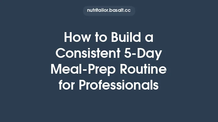 How to Build a Consistent 5‑Day Meal‑Prep Routine for Professionals Thumbnail