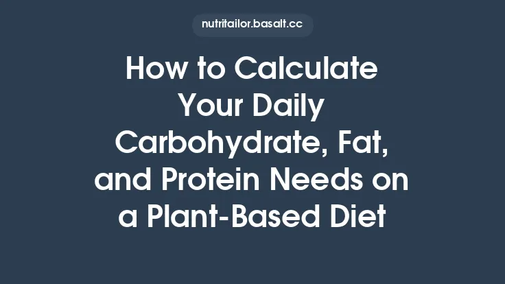 How to Calculate Your Daily Carbohydrate, Fat, and Protein Needs on a Plant‑Based Diet Thumbnail