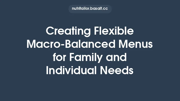 Creating Flexible Macro‑Balanced Menus for Family and Individual Needs Thumbnail