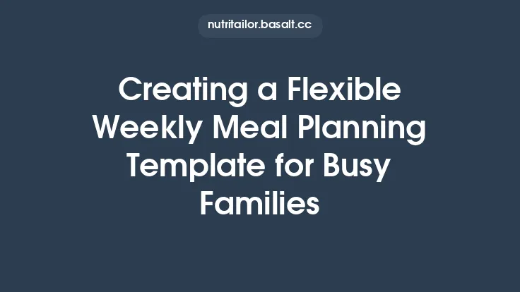 Creating a Flexible Weekly Meal Planning Template for Busy Families Thumbnail