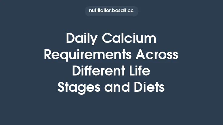 Daily Calcium Requirements Across Different Life Stages and Diets Thumbnail