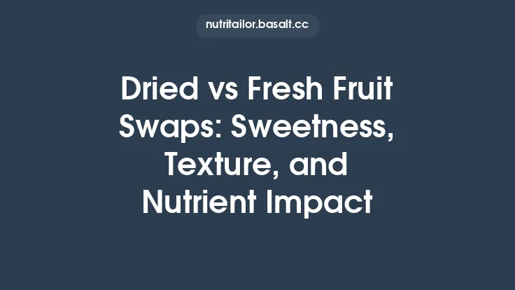 Dried vs Fresh Fruit Swaps: Sweetness, Texture, and Nutrient Impact Thumbnail