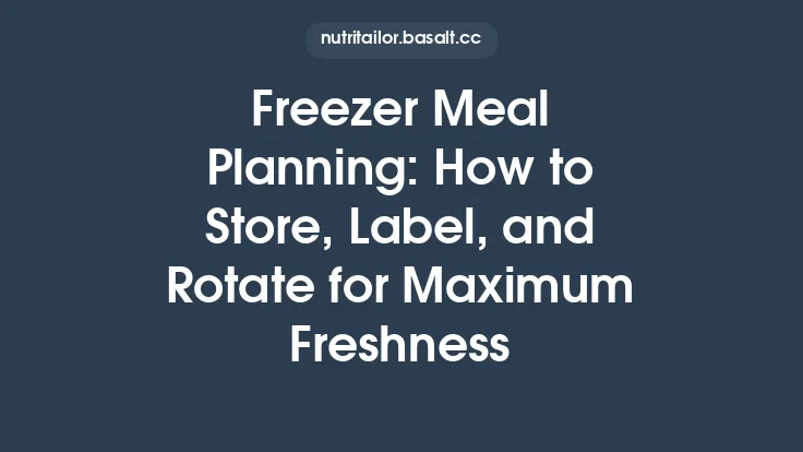 Freezer Meal Planning: How to Store, Label, and Rotate for Maximum Freshness Thumbnail