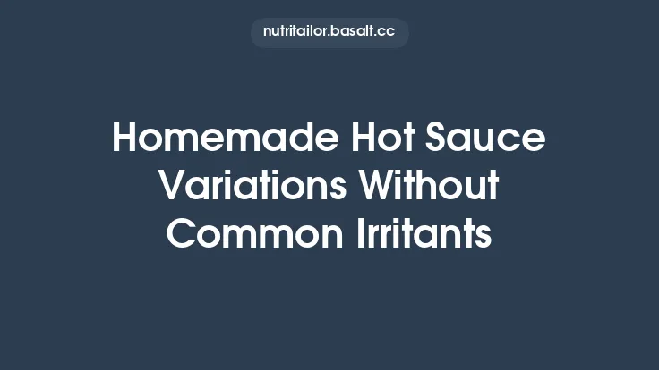 Homemade Hot Sauce Variations Without Common Irritants Thumbnail
