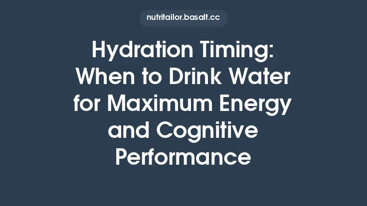 Hydration Timing: When to Drink Water for Maximum Energy and Cognitive Performance Thumbnail