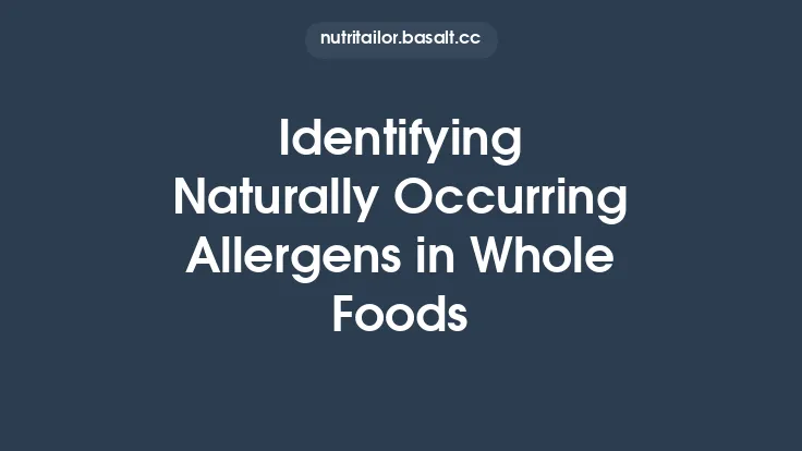 Identifying Naturally Occurring Allergens in Whole Foods Thumbnail