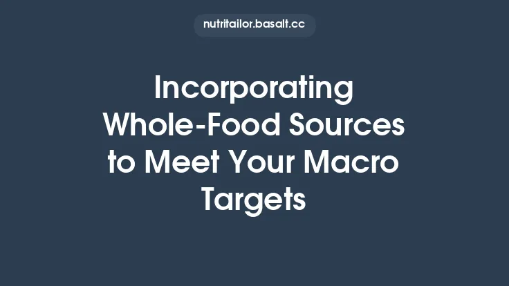 Incorporating Whole‑Food Sources to Meet Your Macro Targets Thumbnail