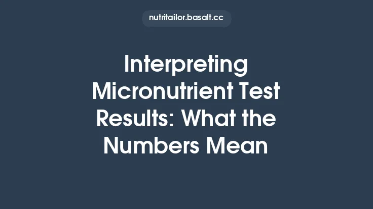 Interpreting Micronutrient Test Results: What the Numbers Mean Thumbnail