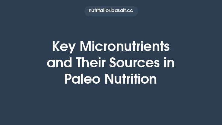 Key Micronutrients and Their Sources in Paleo Nutrition Thumbnail