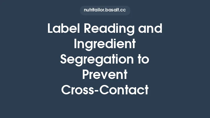 Label Reading and Ingredient Segregation to Prevent Cross‑Contact Thumbnail