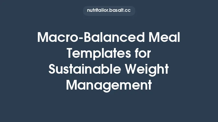Macro‑Balanced Meal Templates for Sustainable Weight Management Thumbnail