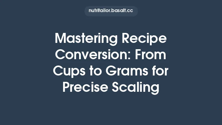 Mastering Recipe Conversion: From Cups to Grams for Precise Scaling Thumbnail