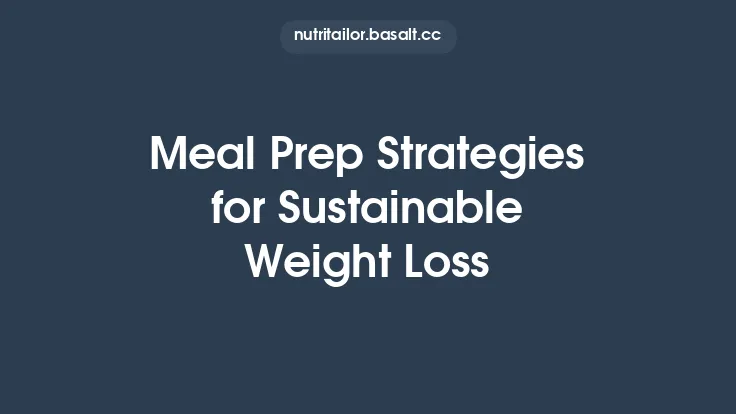 Meal Prep Strategies for Sustainable Weight Loss Thumbnail