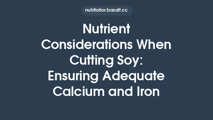 Nutrient Considerations When Cutting Soy: Ensuring Adequate Calcium and Iron Thumbnail
