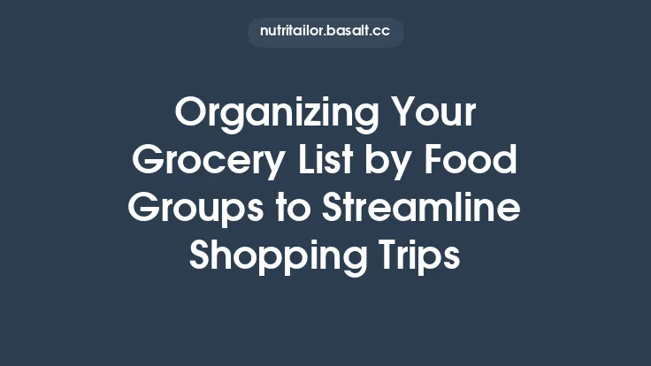 Organizing Your Grocery List by Food Groups to Streamline Shopping Trips Thumbnail