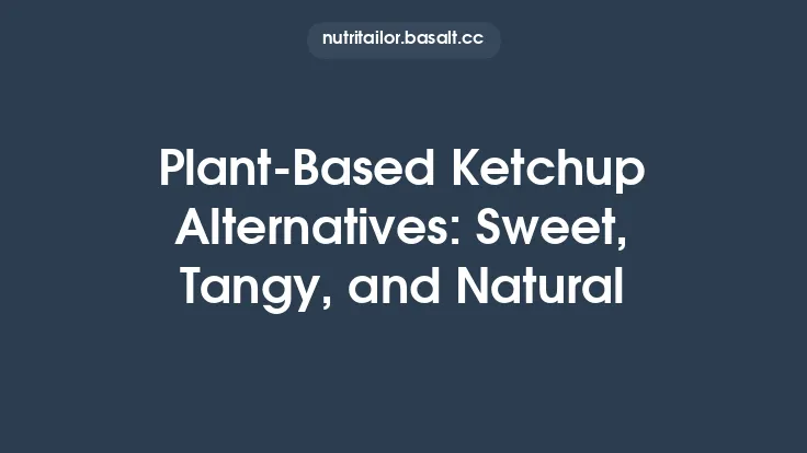 Plant‑Based Ketchup Alternatives: Sweet, Tangy, and Natural Thumbnail