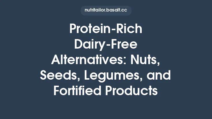 Protein‑Rich Dairy‑Free Alternatives: Nuts, Seeds, Legumes, and Fortified Products Thumbnail