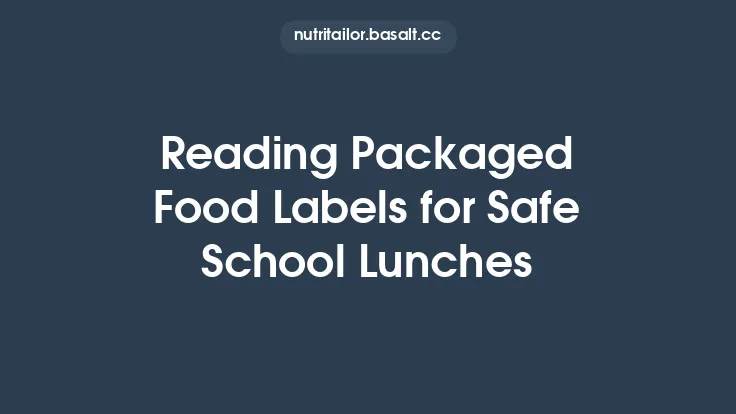 Reading Packaged Food Labels for Safe School Lunches Thumbnail