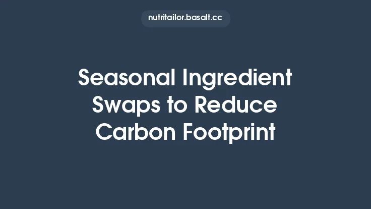 Seasonal Ingredient Swaps to Reduce Carbon Footprint Thumbnail