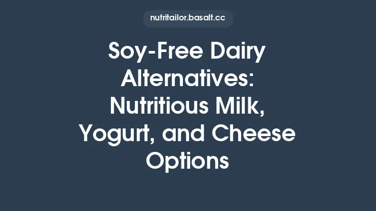 Soy-Free Dairy Alternatives: Nutritious Milk, Yogurt, and Cheese Options Thumbnail