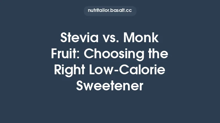 Stevia vs. Monk Fruit: Choosing the Right Low‑Calorie Sweetener Thumbnail