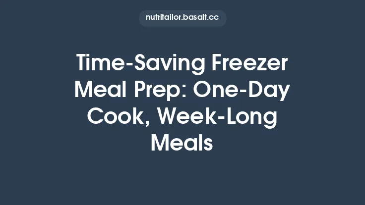 Time‑Saving Freezer Meal Prep: One‑Day Cook, Week‑Long Meals Thumbnail
