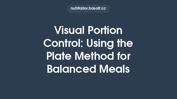 Visual Portion Control: Using the Plate Method for Balanced Meals Thumbnail